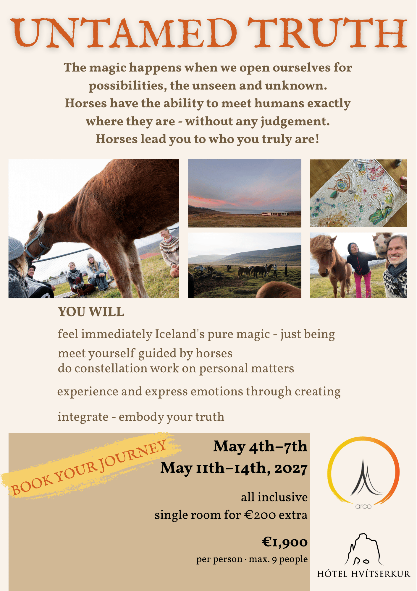 Iceland retreat untamed truth may 2027 horse assisted coaching